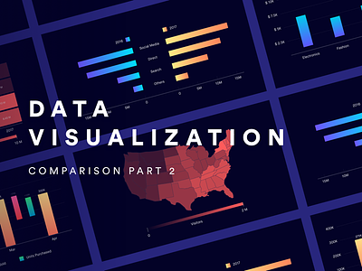 A Guide to Data Visualization - Comparison Part 2 analytics chart comparison dashboard data data visualization design gradients graph statistics