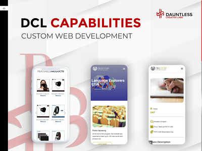 DCL Capabilities - Custom Web Development app branding design graphic design illustration logo ui ux vector