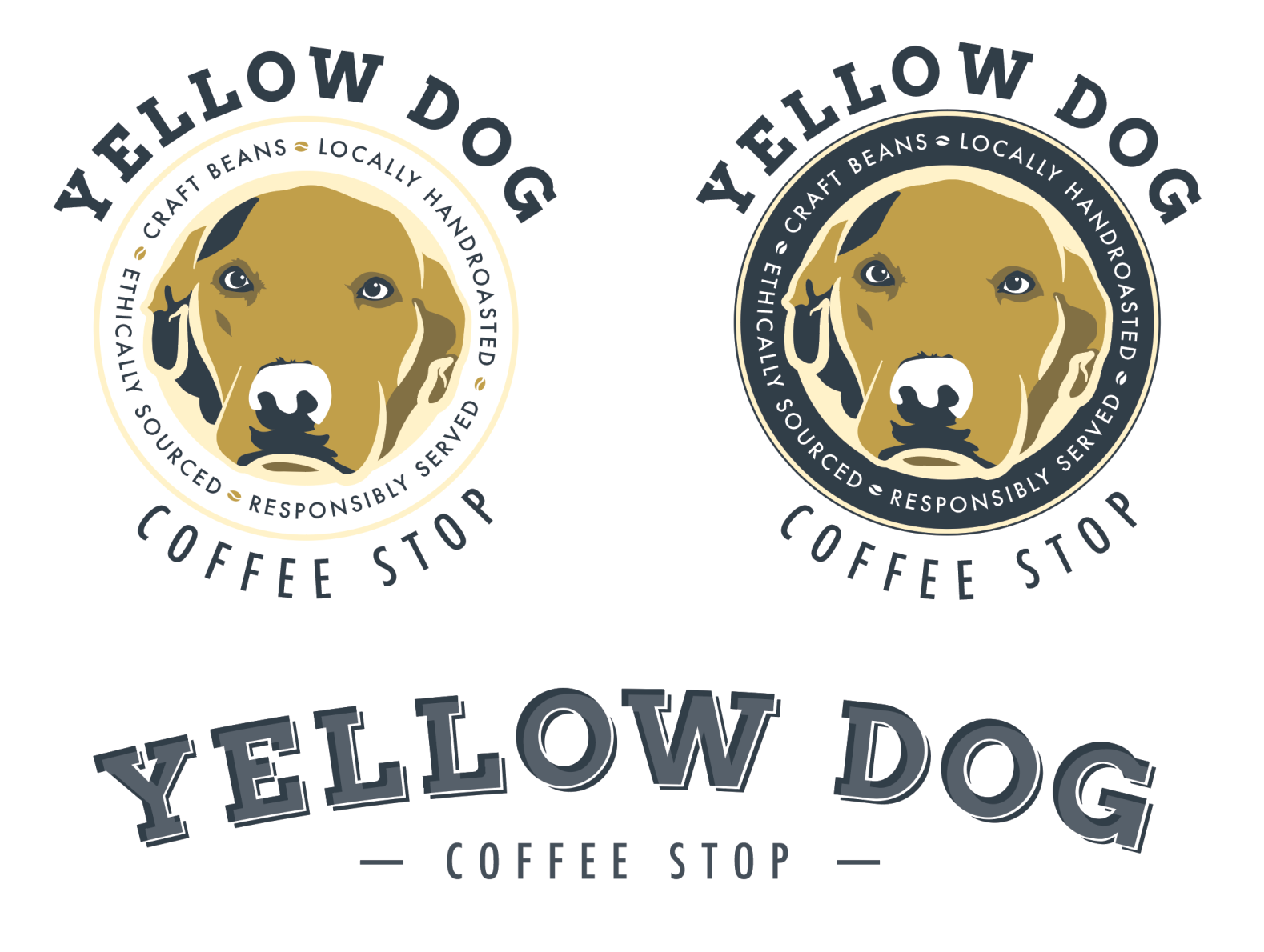 Yellow Dog Coffee Company Logo Concept by Dane Heins on Dribbble