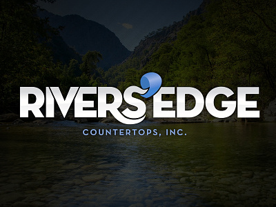 Rivers' Edge Countertops Logo brand design logo type