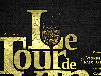 12th Annual Le Tour de Vin Logo branding fundraising logo nonprofit type typography wine