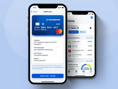 Banking App Concept app bank banking branding card card ordering design finance financing ios ios app ios design logo mobile mobile app mobile banking mobile design