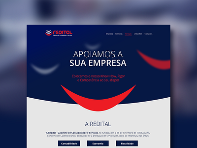 Redital // Header layout development website