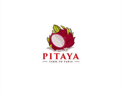 Pitaya Logo branding classic design elegant farm fruit graphic design illustration logo lux luxury pitaya playful simple vector vintage