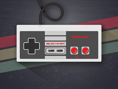 Nintendo Entertainment System Controller (1985) 80s drawing graphicdesign illustration nintendo retro sketch vector videogame