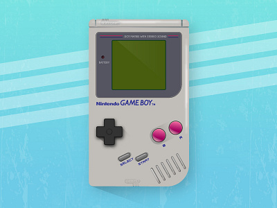 Nintendo Game Boy (1989) drawing graphicdesign illustration nintendo retro sketch vector videogame