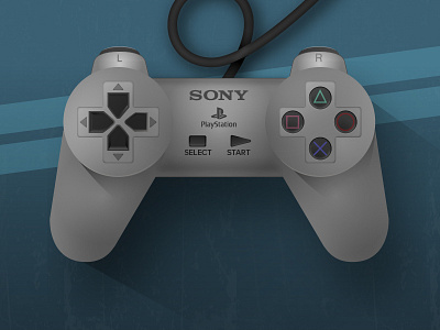 Playstation Controller (1994) drawing graphicdesign illustration playstation retro sketch sony vector videogame