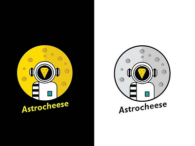 Astrocheese Logo astronaut branding cheese graphic design illustration logo