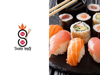 Sushi King Logo branding graphic design illustration japan japanese logo sushi