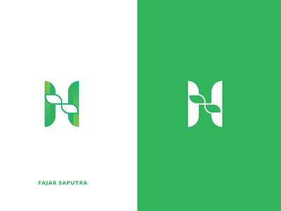Initial N Leaf Logo brand branding business company design health leaf letter logo minimalist nature product
