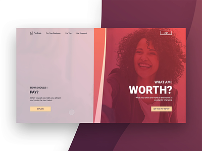 PayScale Split Landing Page animation branding design system dual gradient home home page homepage hr interaction interactive interface landing page motion design splitscreen ui ux waves web website