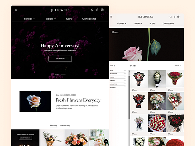 Ecommerce site : JL Flower branding design discover page ecommerce figma design graphic design home page landing page logo motion graphics shopify ui ui design ui ux design ux web design