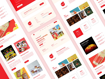 Sarlemjus Website branding design ecommerce graphic design home page illustration logo motion graphics pink red simple soft ui ui ux design web design