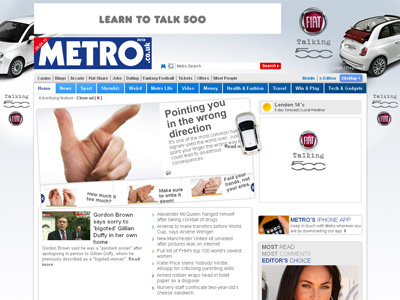 Fiat 500 ad campaign ad advertising metro micro microsite site