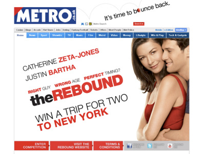 Rebound movie ad campaign ad advertising film metro