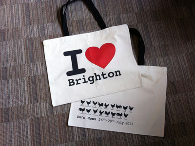 Canvas Brighton Bag for a friends Hen weekend bag brighton canvas hen weekend