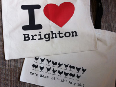 Canvas Bag close up bag brighton canvas hen weekend