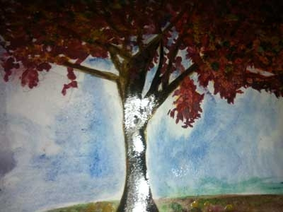 Red tree part 2 color colour paint sketch tree water