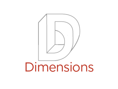 Another concept for Dimensions logo - line art concept dimensions logo sketch