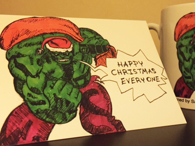 Christmas card sketch for Nephew card christmas sketch