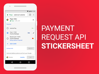 Payment Request API stickersheet chrome payment stickersheet