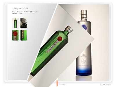 Website for Smith & Co - book of bottles design flash for packaging pageflip smithco website