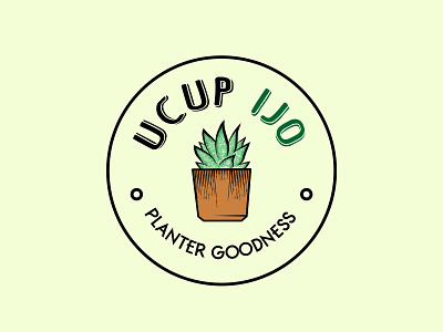 Ucup ijo plants shop app design icon illustration logo