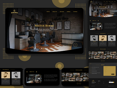 Barbershop Design app branding design graphic design ui ux