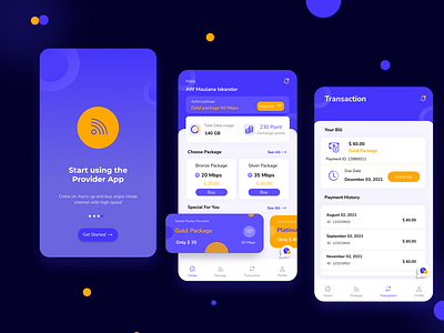 Internet Provider App Concept