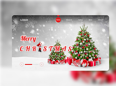 Merry Christmas Web Design app design graphic design illustration ui ux vector