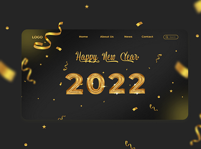 Happy New Year Web Design app branding design graphic design illustration ui ux vector