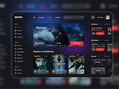 Movies TV Web Design Concept