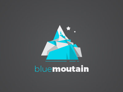 Blue mountain logo adobe illustrator branding logo design vector graphics vector work