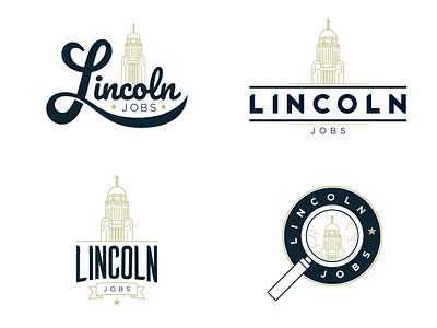 Lincoln Jobs Logo branding design illustration logo vector