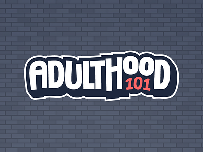 Adulthood 101 branding logo typography vector