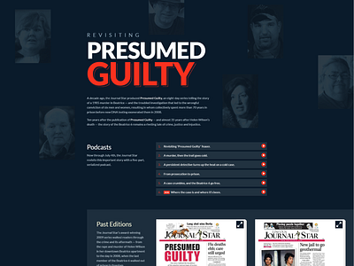 Presumed Guilty dark design ux web web design website