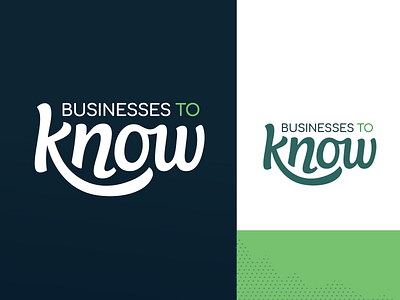 Businesses to Know branding design logo logo design typography vector