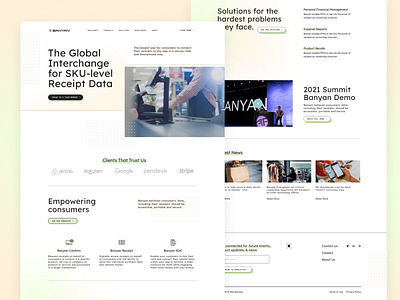 Banyan Rebrand — Website, Homepage [Desktop]