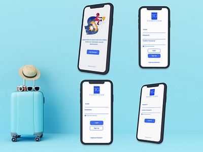 TOURIST GUIDE Login App Design