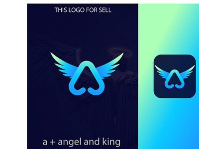A Angel and king branding logo design
