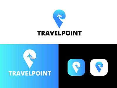 travel point logo design concept for your tour agency branding