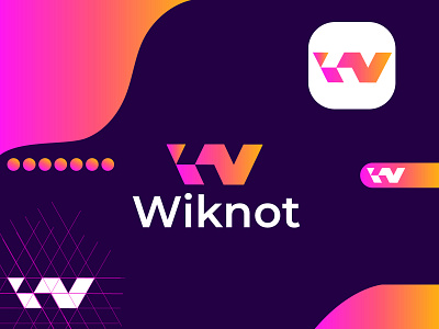 w + n branding logo design concept