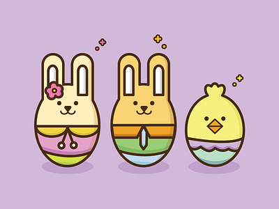 Easter Eggs cute cuteillustration design easter eastereggs graphic design illustration vector vectorart