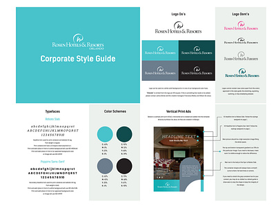 Rosen Hotels & Resorts - 2021 Style Guide. branding design illustration logo