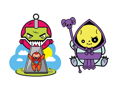 MOTU Babies - First Sheet Skeletor, Trap Jaw, and Beast Man