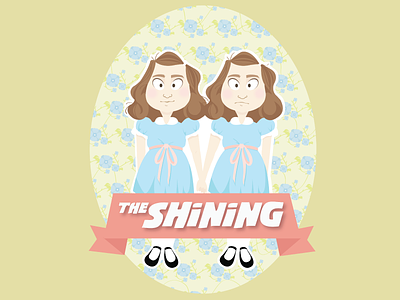 The Twins girl horror illustration the shining twins vector