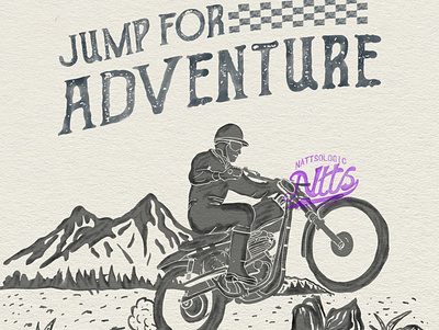 Jump For Adventure branding graphic design hand handmade illustration logo retro sale vector