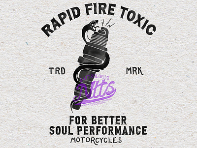 Rapid Fire Toxic branding design graphic design handmade illustration logo retro watercolor