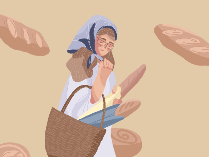 BREAD GIRL by Alexis Li on Dribbble