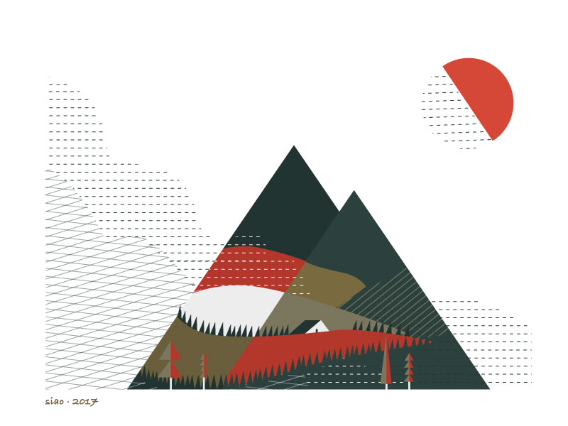 mountain by Alexis Li on Dribbble
